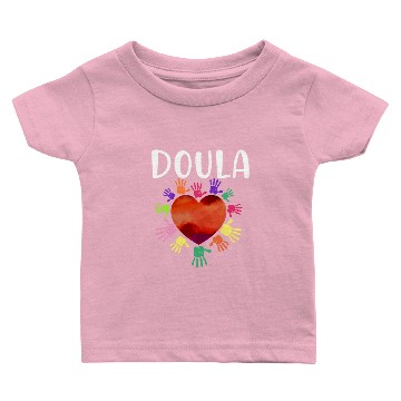 Discover Doula Birth Worker Heart Hands Baby T-shirts