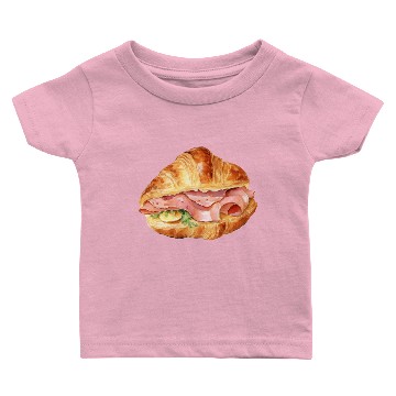 Discover Smoked Ham Croissant Baby T-shirts