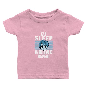 Discover Eat Sleep anime repeat Baby T-shirts