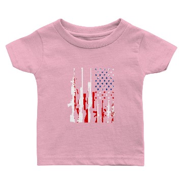 Discover Rifle gun flag Baby T-shirts