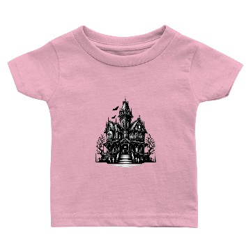 Discover Gothic representation of a haunted house Baby T-shirts