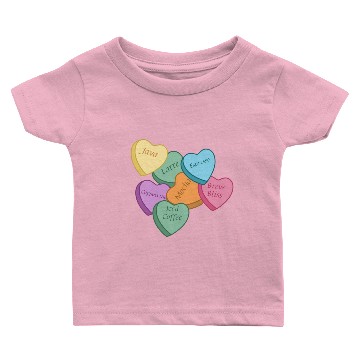 Discover coffee lover candy hearts Baby T-shirts