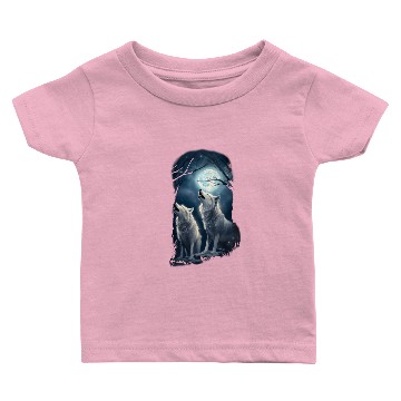 Discover Wolf Moon White Wolf Lover Gift Baby T-shirts