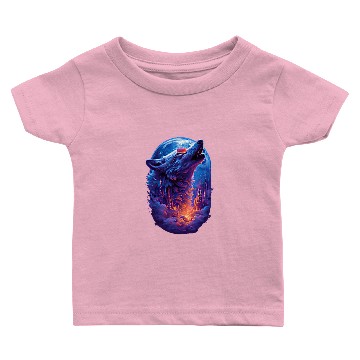 Discover Cool Wolf Howling Baby T-shirts