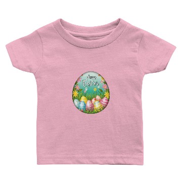 Discover Happy Easter Egg Design: Easter Holiday Baby T-shirts