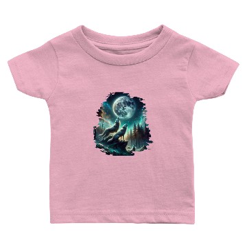 Discover Wolf Surrealistic Animal Kingdom Fantasy Baby T-shirts