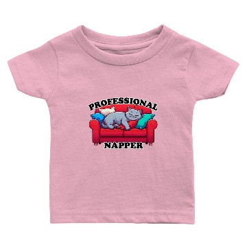 Discover Cat Nap Expert Couch Baby T-shirts