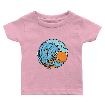 Discover Surfing Skeleton Baby T-shirts