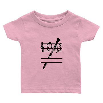 Discover Clarinet wind instrument space left Baby T-shirts