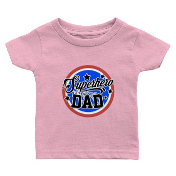 Discover Superhero Dad Red Baby T-shirts