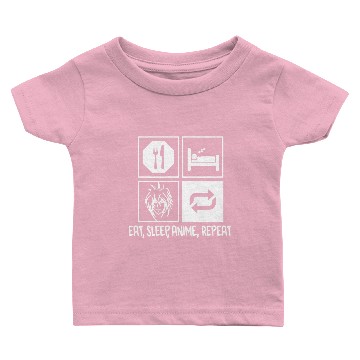 Discover Eat Sleep Anime Repeat Baby T-shirts