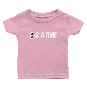 Discover One Day At A Time, Text in Box Baby T-shirts