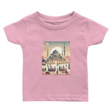 Discover Sakura Eid Japanese Style Celebration of Eid al Baby T-shirts