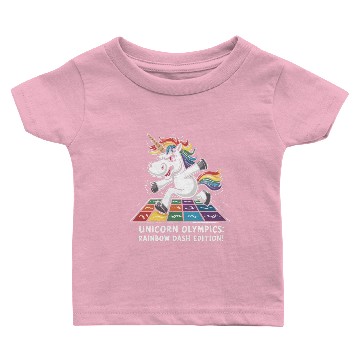 Discover "Unicorn Olympics: Rainbow Dash Edition!" Baby T-shirts