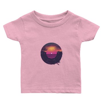 Discover Sunset Horizon Retro Vibes Baby T-shirts