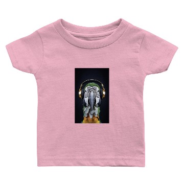 Discover Macaw listening to some tunes Baby T-shirts