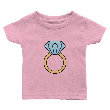 Discover Diamond Gemstone Ring Vector 3 Colors Baby T-shirts