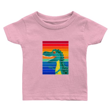Discover Rainbow dinosaur Baby T-shirts