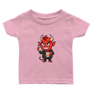 Discover Red devil drinks coffee Baby T-shirts