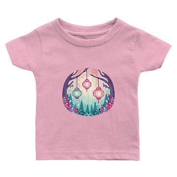 Discover Enchanted Lanterns: Twilight Grove Baby T-shirts