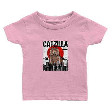 Discover Japanese Catzilla Scottish Fold Cat Baby T-shirts