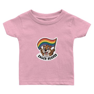 Discover Eager Beavers with Pride Flag Baby T-shirts