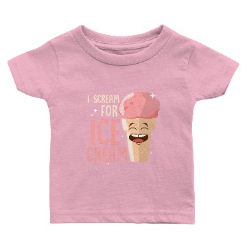 Discover I Scream For Ice Cream Summer Scoop Cone Baby T-shirts