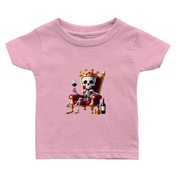 Discover skull and wine Baby T-shirts