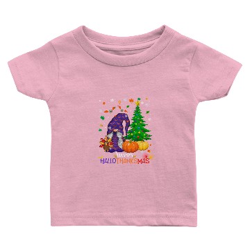 Discover Happy HalloThanksMas Gnomes Baby T-shirts