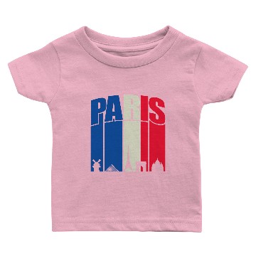 Discover Paris Landmarks Typography Baby T-shirts