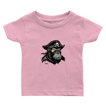 Discover Pirate Gorilla Baby T-shirts