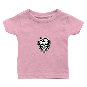 Discover Skeleton Head around Snake Baby T-shirts