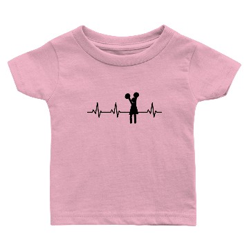 Discover Cheerleading Stickfigures Pulse Line Baby T-shirts