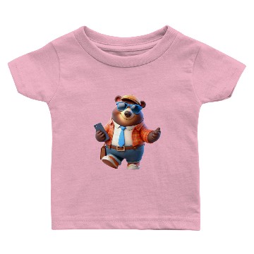 Discover Business Bear Ready for Action Baby T-shirts