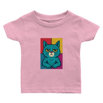 Discover Pop Art Grumpy Cat Design Baby T-shirts