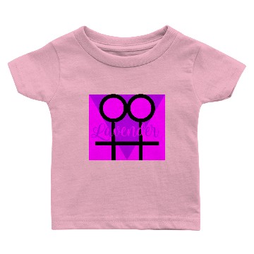 Discover Women Symbol with Lavender Triangle Baby T-shirts