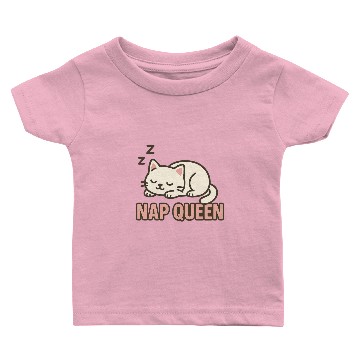 Discover Sleeping Cat Nap Queen Illustration Baby T-shirts