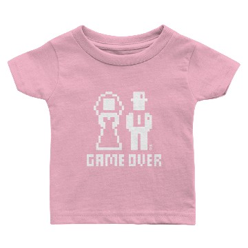 Discover Game Over (Wedding / Stag Party / Pixel / Bold W) Baby T-shirts
