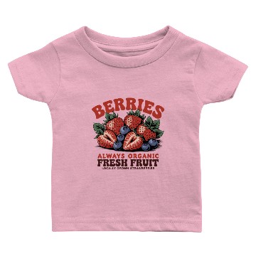 Discover Berry Bliss Organic Fruit Design Baby T-shirts