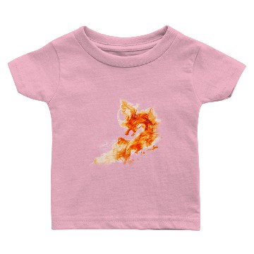 Discover flames dragon 3D Baby T-shirts
