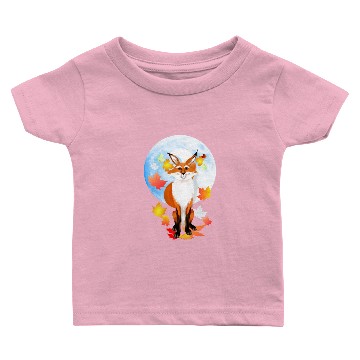 Discover Fall Fox and Wolf Moon Baby T-shirts