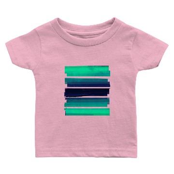 Discover Light Green Gradient Stripes Baby T-shirts