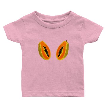 Discover papaya fruit cut half - digital Baby T-shirts