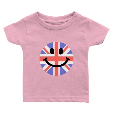 Discover British Flag Smiley Face Baby T-shirts