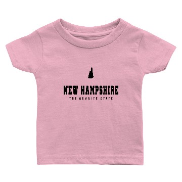 Discover New Hampshire Shape Baby T-shirts
