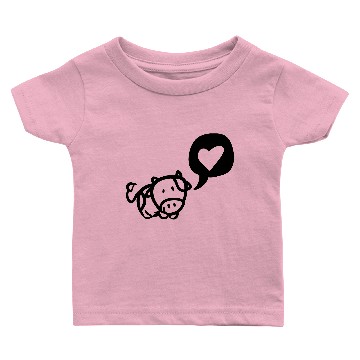 Discover Cow with heart Baby T-shirts