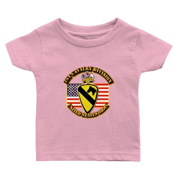 Discover 1st Cavalry Division w Flag Baby T-shirts