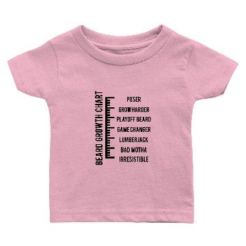 Discover Beard Growth Chart Baby T-shirts