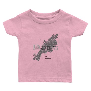 Discover Dubai Map Baby T-shirts