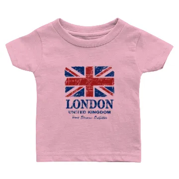 Discover Union Jack Flag - Vintage Look Baby T-shirts